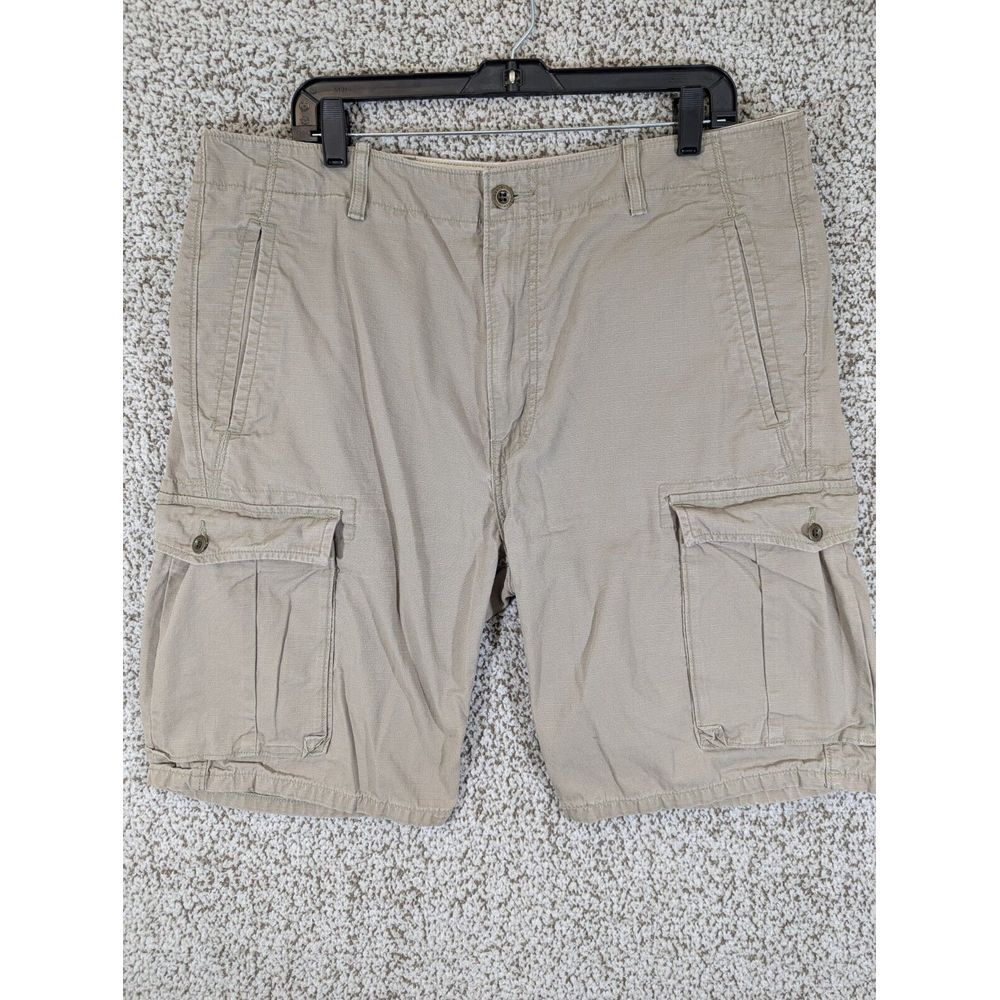 Levi's Ripstop Cargo Shorts Men's 36 Beige White Tab Flat Front Outdoors Hiking